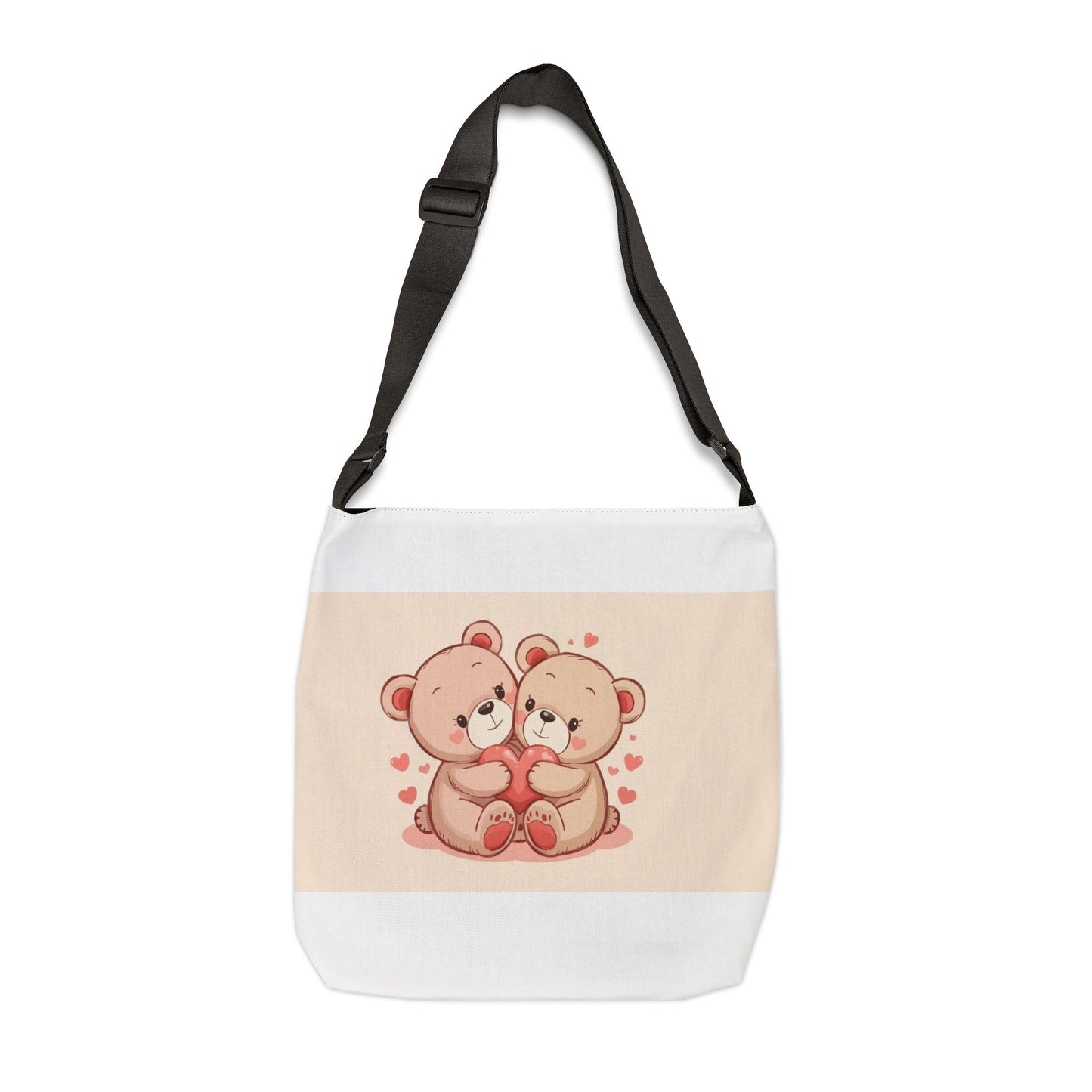 Cute Kissing Bears Tote Bag | Adjustable Strap