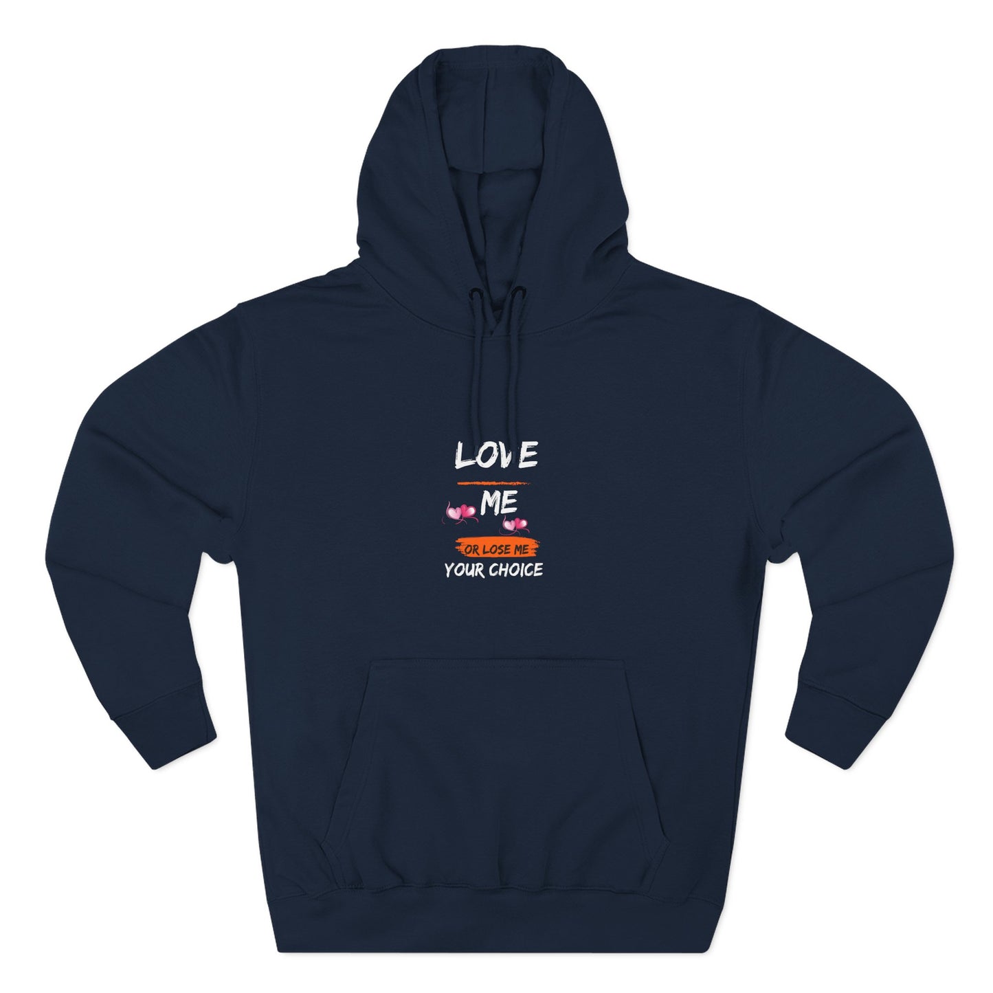 Love Me Follow Me Your Choice hoodie | heart graphic, handwritten text